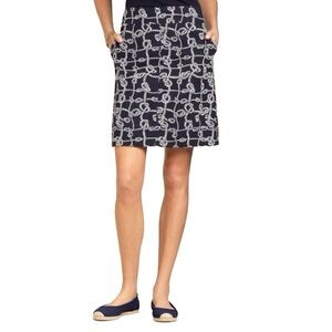 Talbots Nautical Rope Skirt With Pockets Navy Blue Size 14P